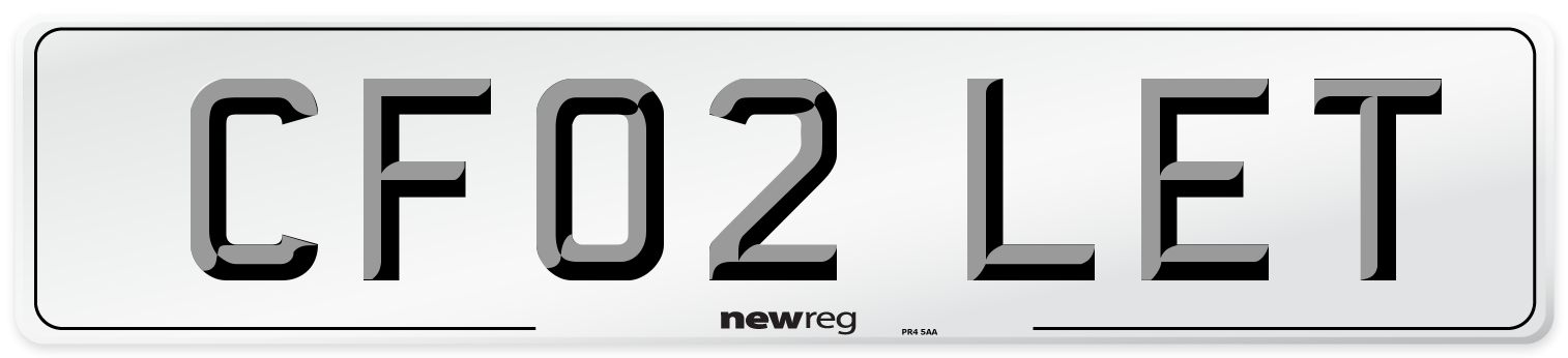 CF02 LET Number Plate from New Reg